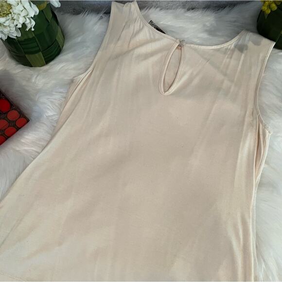 BARASCHI x Anthro Raw Edged Organza Rosette Coastal Preppy Shimmer Boho Top XS - Picture 9 of 16